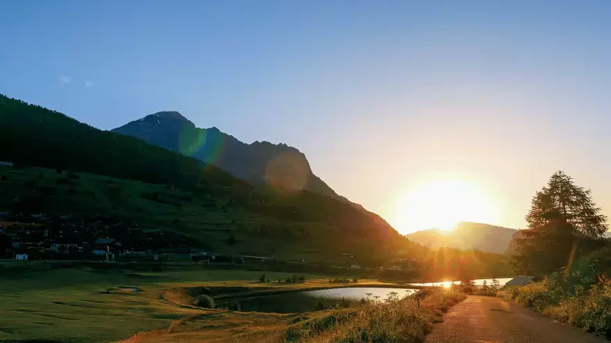 Montgenèvre coucher de soleil