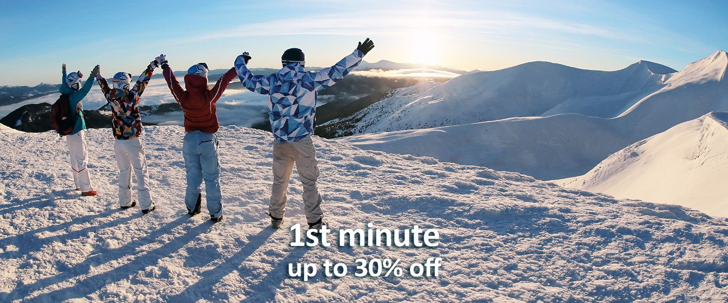 1st minute winter offer for cheap family holidays