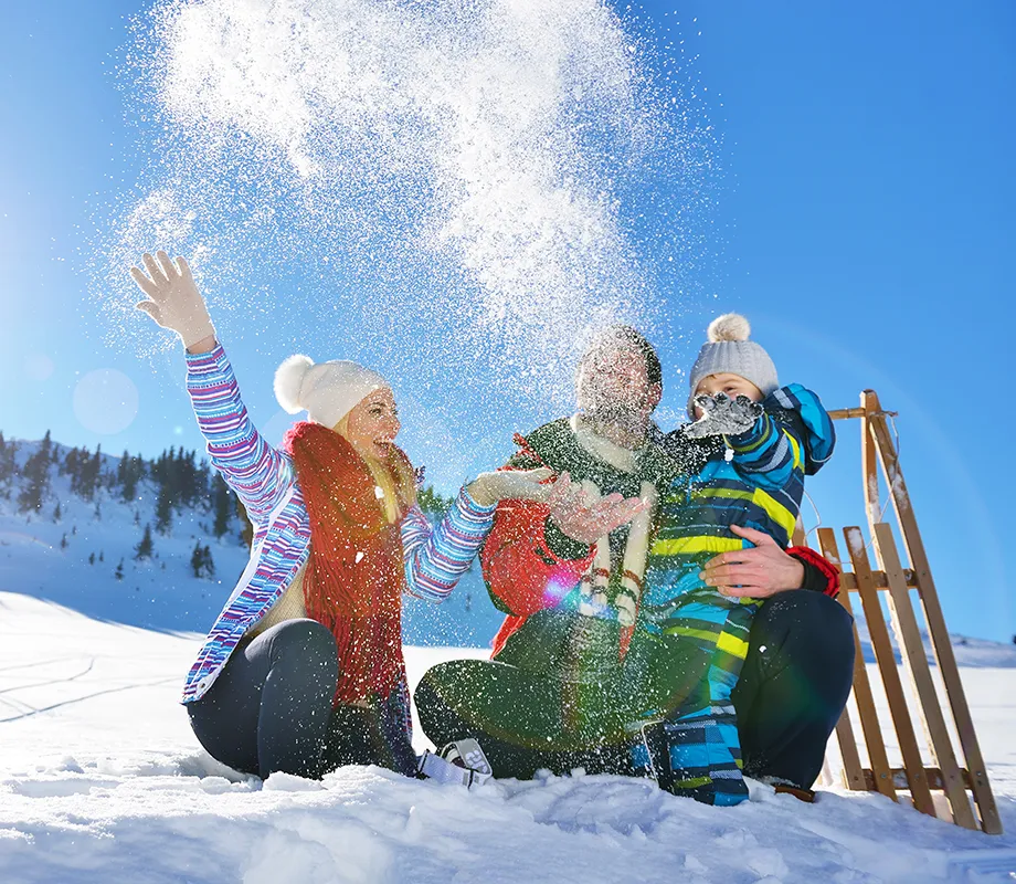 Famille au ski