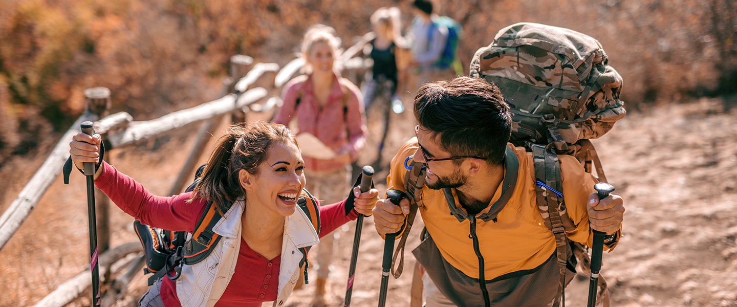 Hiking on vacation